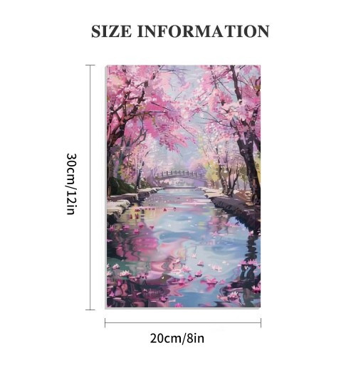 Anime Cherry Blossom Picture Cherry Blossom Forest Decor Poster Wall Art Hanging Picture Print Bedroom Decorative Painting Posters Room Aesthetic