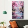 Anime Cherry Blossom Picture Cherry Blossom Forest Decor Poster Wall Art Hanging Picture Print Bedroom Decorative Painting Posters Room Aesthetic