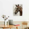 Vintage Horse Canvas Wall Art Brown Horse Canvas Pictures Wall Decor Farmhouse Animals Canvas Painting Rustic Artwork Canvas Prints Living Room Bedroom Bathroom Office Home Wall Decoration