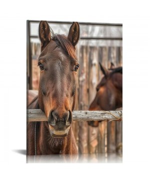 Farmhouse Rustic Wall Art for Bedroom Home Bathroom Decor for the Home Country Horse Pictures Artwork for Kitchen Wall Decor Modern Canvas Framed Wall Art 