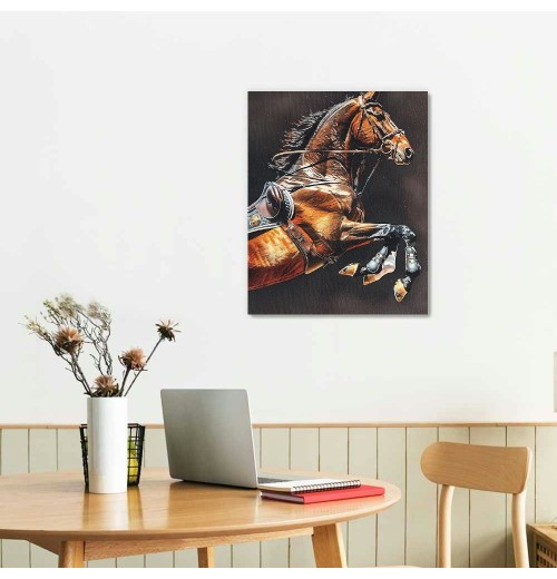 Horse Canvas Wall Art Black Wall Decor Picture Framed Canvas Wall Painting For Living Room Bedroom Office Ready To Hang