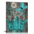 Bathroom Wall Art Daisy Canvas Pictures Modern Flower Bathtub Artwork Rustic Wood Board Background Contemporary Wall Art Decor Bedroom Living Room Office Home Framed Ready to Hang