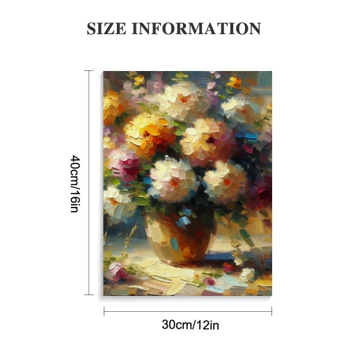 Vase with Chinese Asters and Gladioli Canvas Prints Wall Art by Famous Oil Paintings Reproduction Modern Abstract Flowers Artwork Pictures for Living Room Home