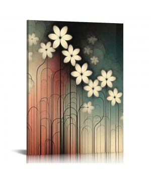 Wall Art Hanging Pictures Canvas Wall Art Modern Grace Abstract Flowers Artwork for Living Room Bedroom Home Decorations Wall Decor