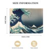 Great Wave of Kanagawa Katsushika Hokusai Giclee Canvas Prints Wall Art Abstract Seascape Pictures Paintings for Living Room Home Decorations Large Modern Stretched and Framed Sea Artwork